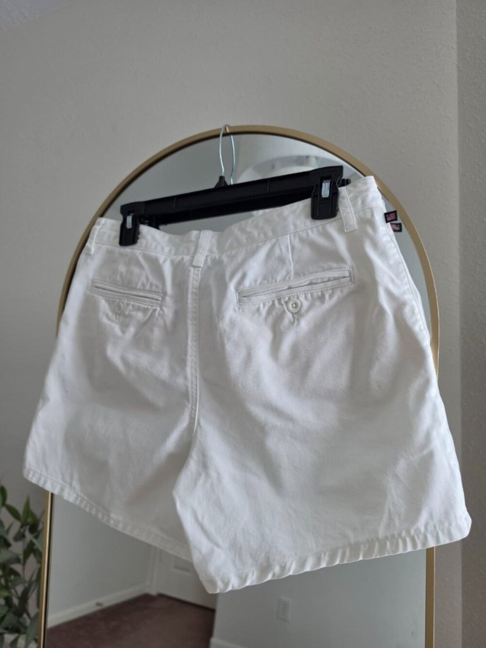 Vintage Polo Jeans Ralph Lauren White Cotton Twill Shorts Size 6 Y2K - Picture 3 of 9